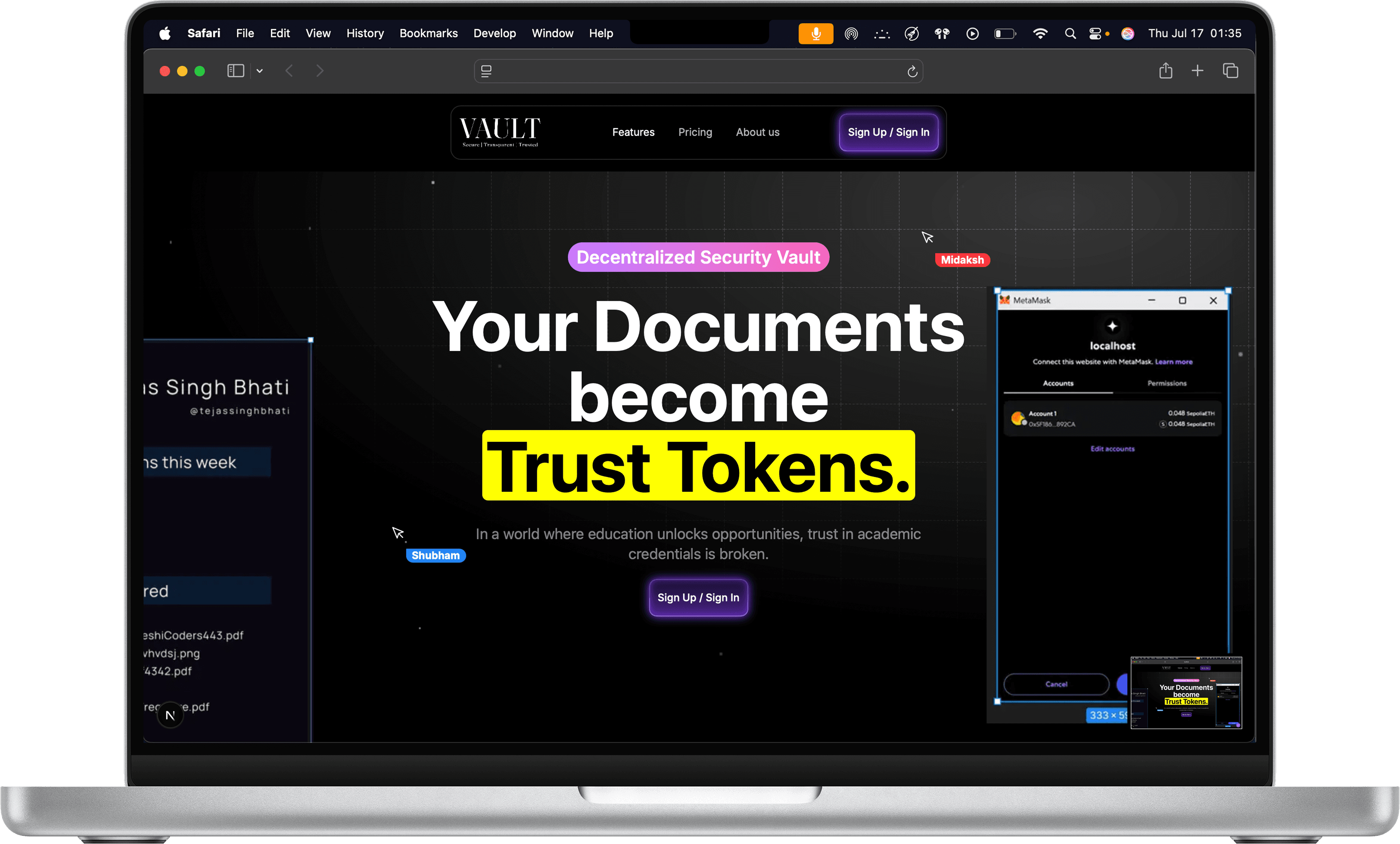 Vault Project preview